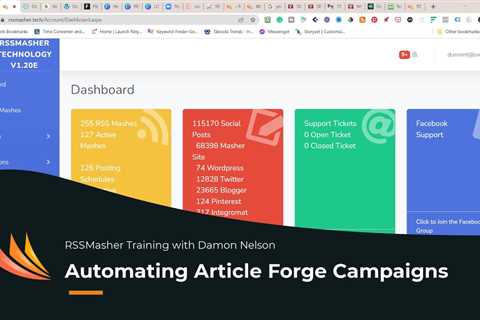 How to Automate Article Forge Campaigns with RSSMasher