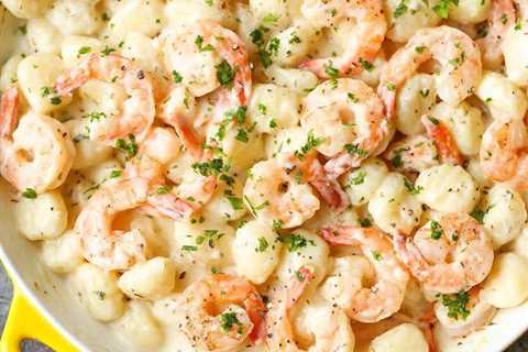 Shrimp and Gnocchi with Garlic Parmesan Cream Sauce – Damn Delicious